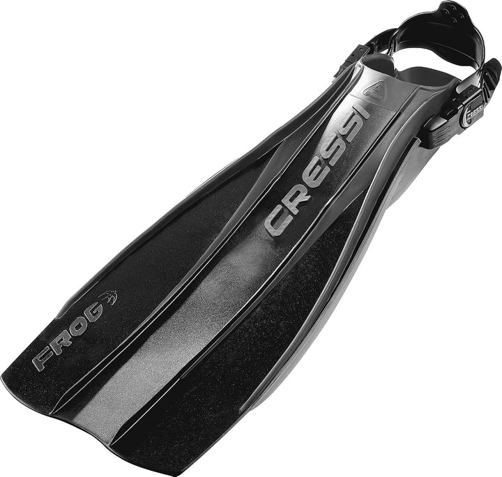 Cressi Geräteflossen Tauchen Frog Made in Italy Verstellbare Flossen S/M Schwarz, S/M Schwarz