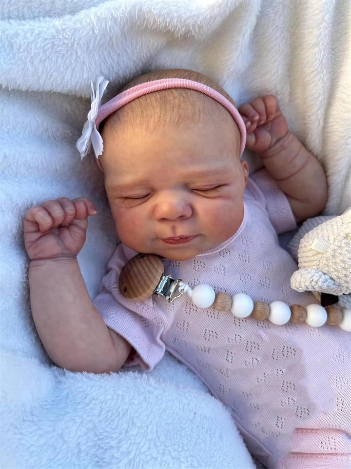 Zero pam Reborn Baby Zwillinge Mädchen Vollsilikon Lebensecht 45 cm, 18 Zoll Vinyl Ganzkörper Realis