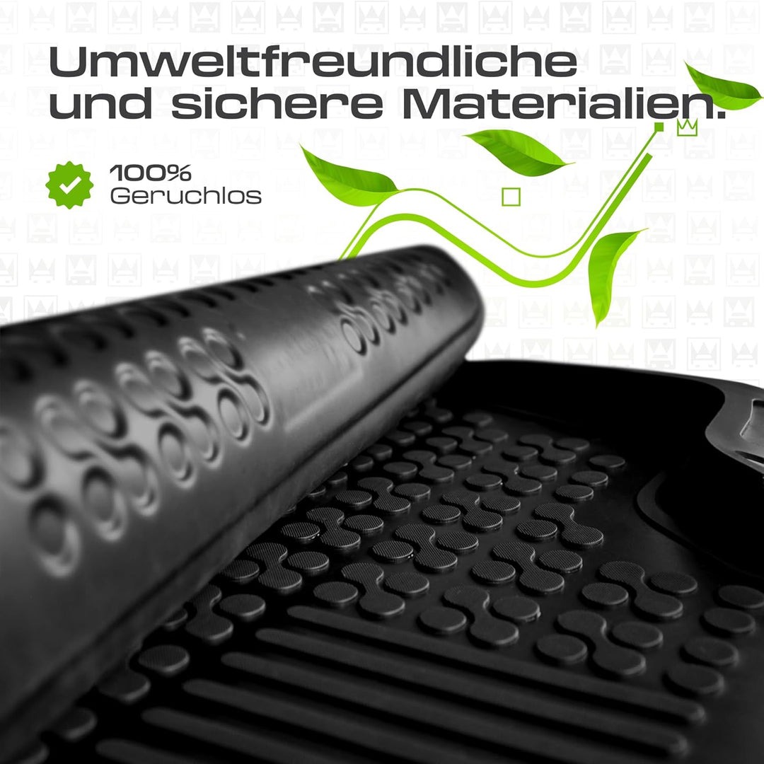 M MOTOS Gummimatten Auto Fussmatte passt für Ford Fusion 2002-2005 Verbessern Sie Ihren Reisekomfort