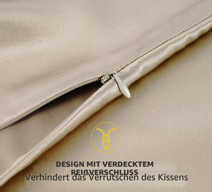 zimasilk Kissenbezug, 100% Mulberry-Seide, 19 Momme Seide, für Haut und Haar, auf beiden Seiten, 1 S