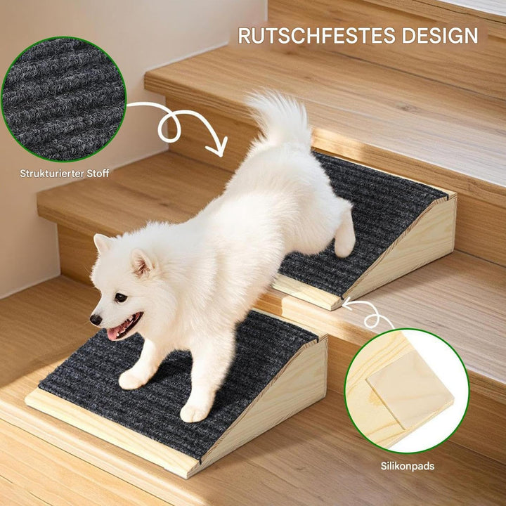 Pet Ramp | Hundetreppe Für Bett - Hilfe für verletzte und ältere Haustiere und Katzen mit rutschfest