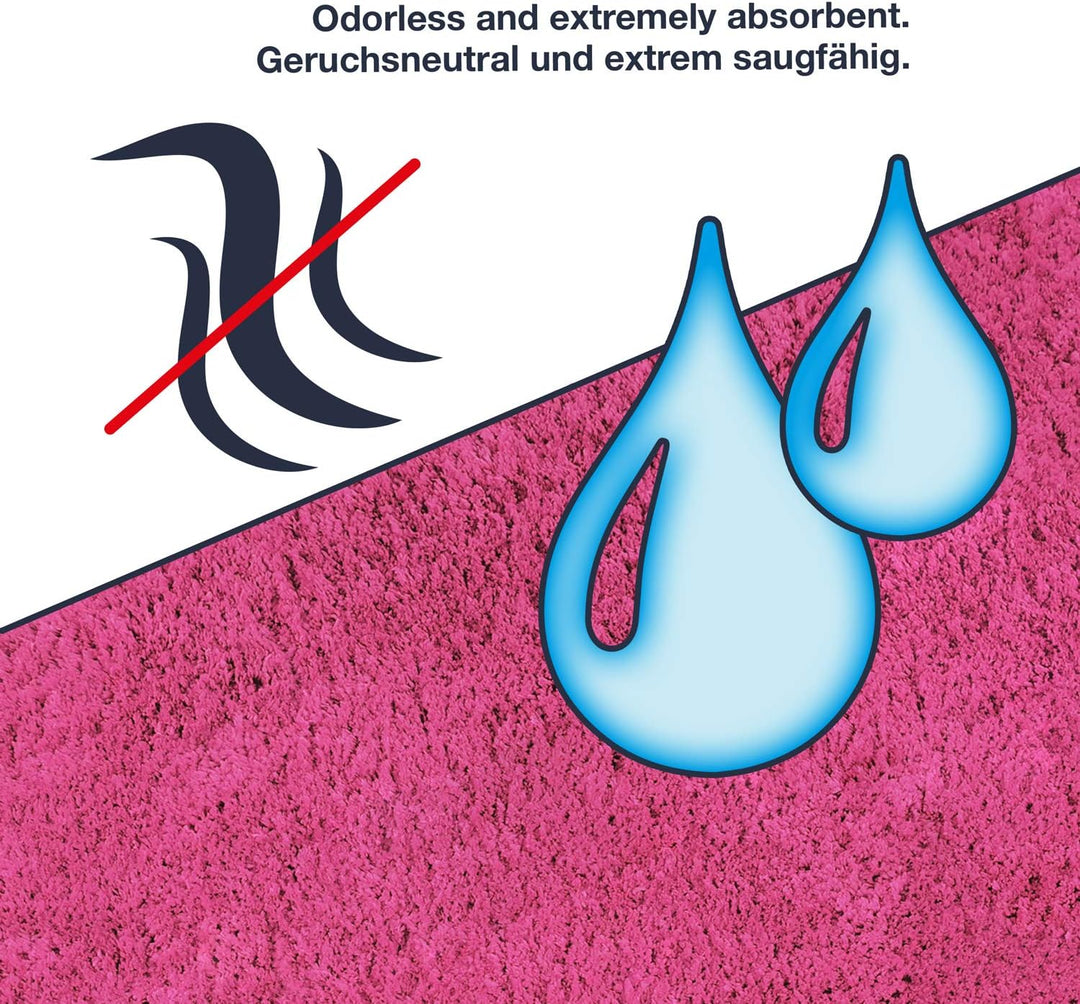 WohnDirect Badematten Set - WC Vorleger (45x45cm), Badematte (60x100cm) - rutschfest waschbar Badezi