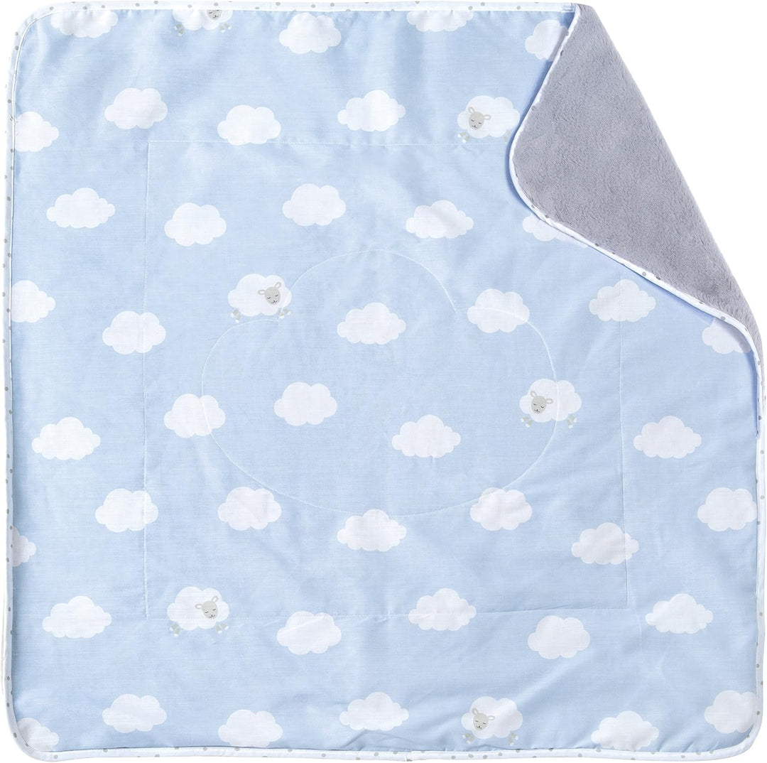 roba Babydecke Kleine Wolke aus Baumwolle - 80 x 80 cm - Kuscheldecke zum Schlafen, Krabbeln &amp; Spiel