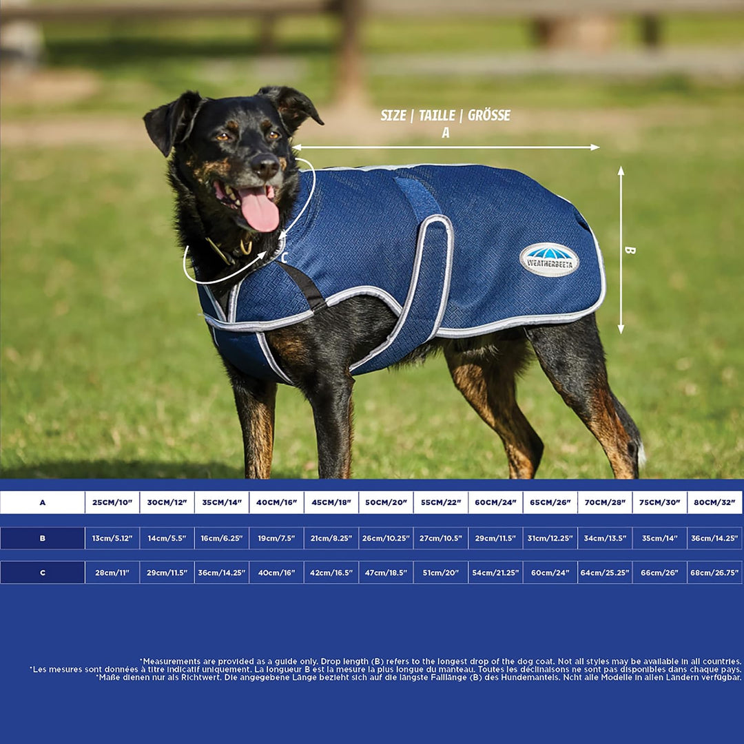 Weatherbeeta 2022 Comfitec Windbreaker Free Deluxe Hundemantel 1003914 - Dunkelblau/Grau/Weiss - 25