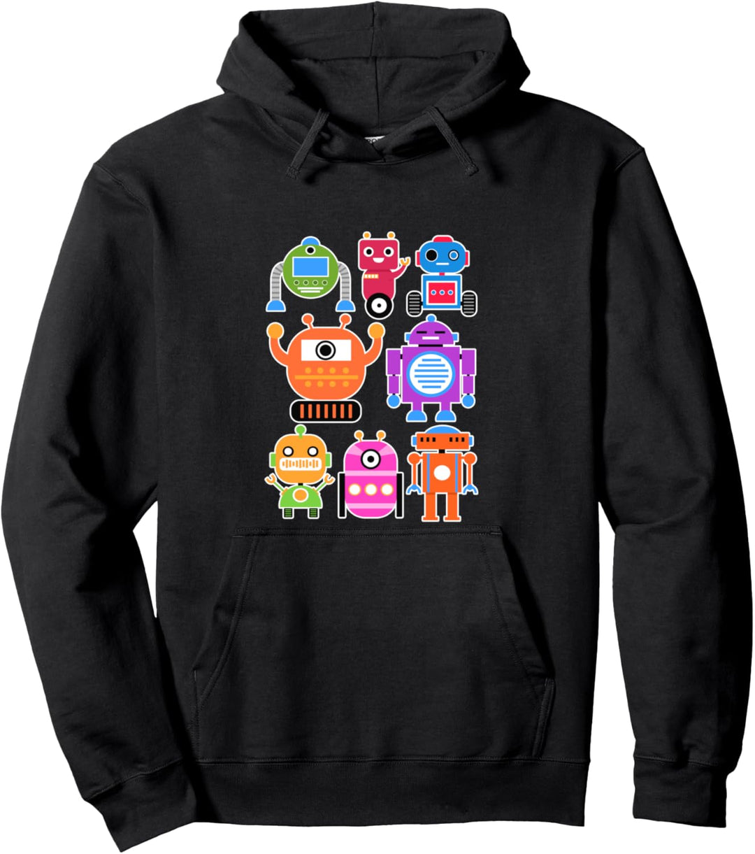 Coole bunte Roboter für Roboter-Nerds und Kinder Pullover Hoodie