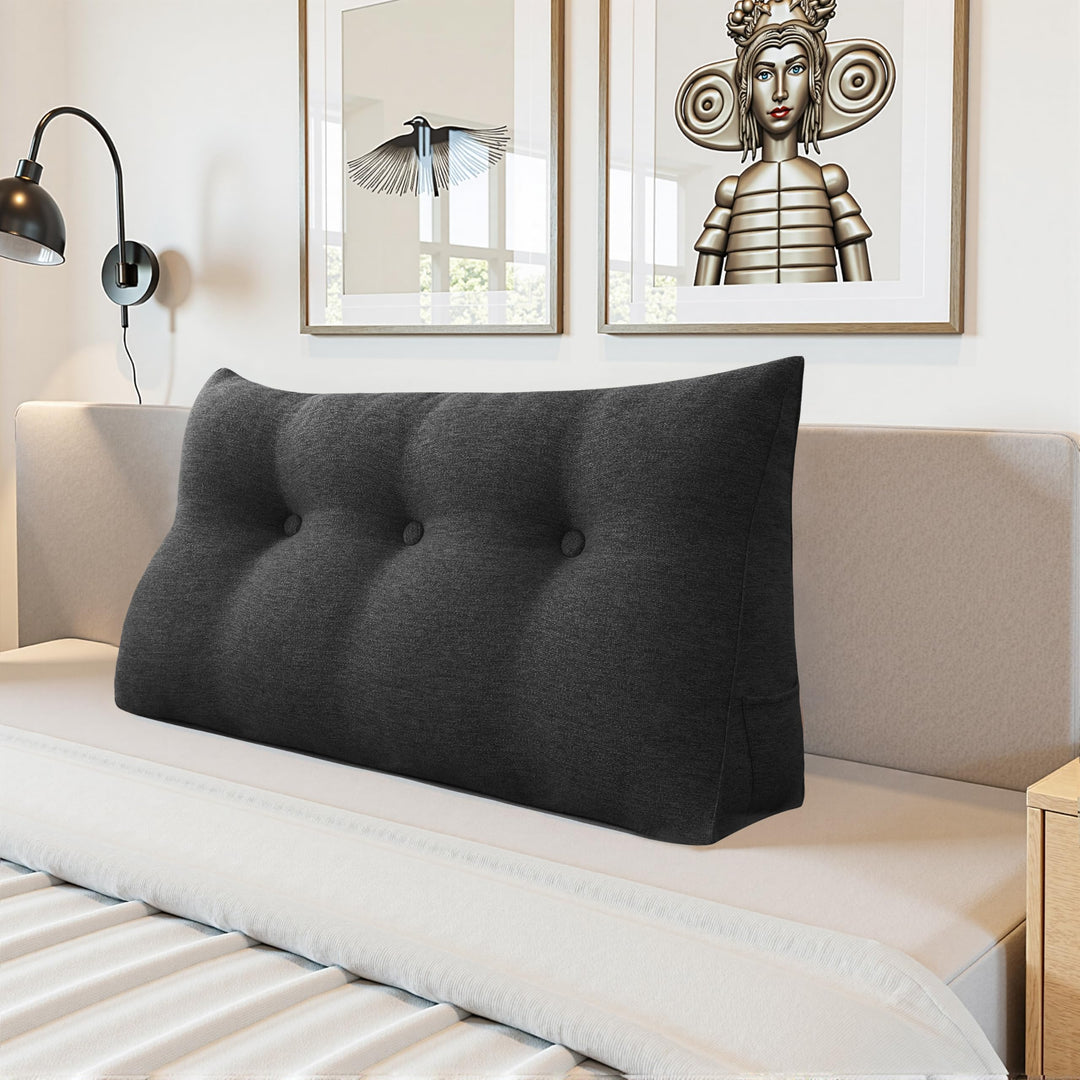 Kopfteil Bett Rückenkissen – Grosses Lesekissen für Bett &amp; Sofa, Bequemes Rückenstützkissen fürs Les