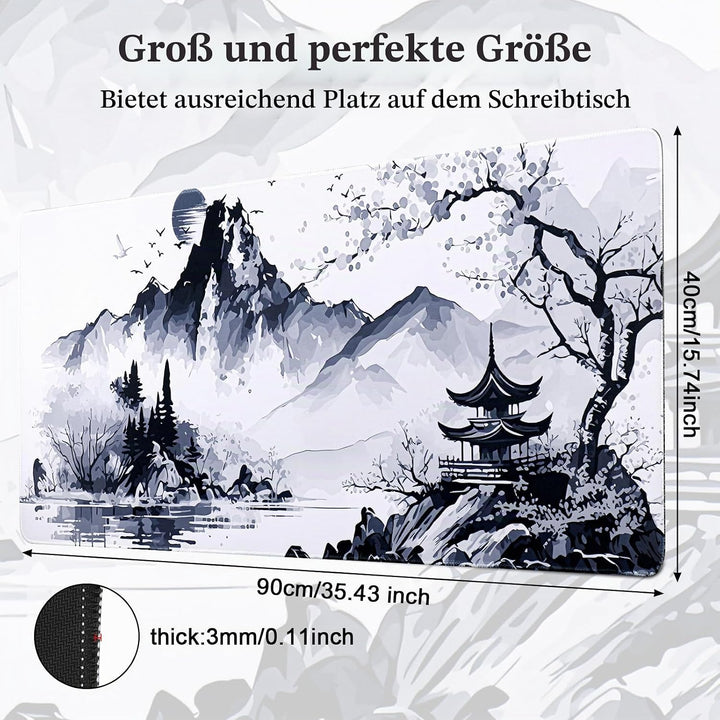 Mauspad XXL, Grosses Mouspad 900x400mm, Gaming Mausepad Improved Precision and Speed, Mousepad mit V