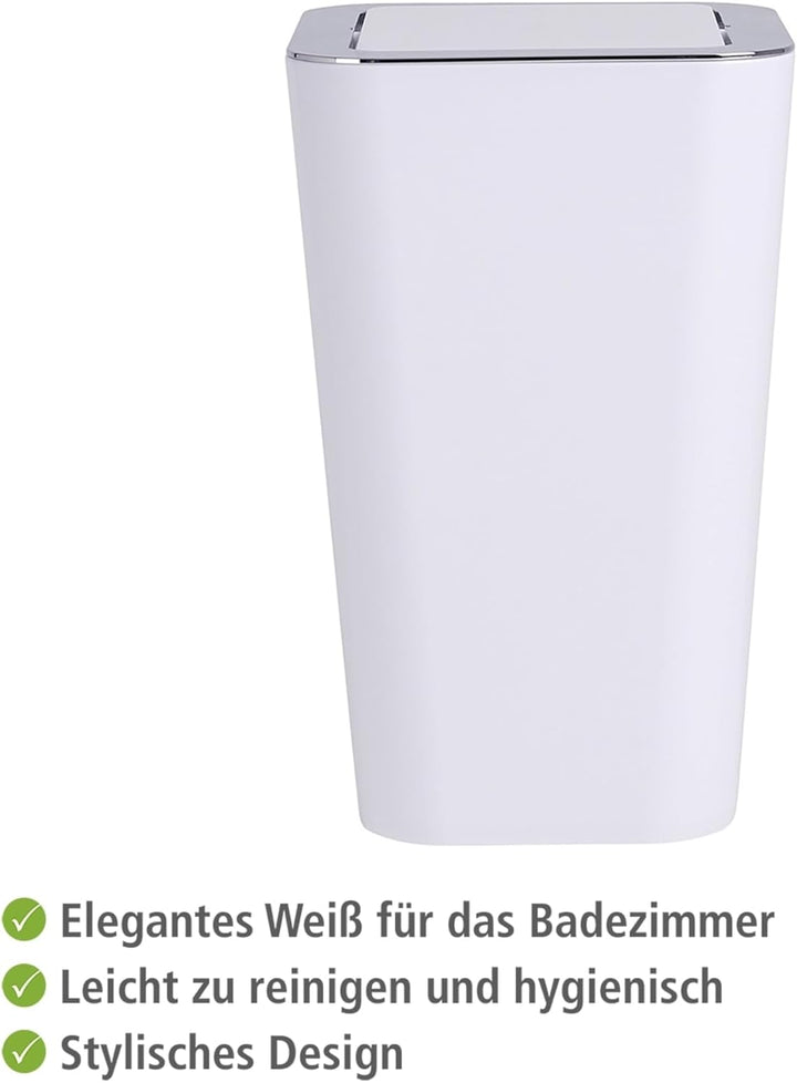 WENKO Kosmetikeimer Mod. Candy 6 lrt., Hygieneeimer, Badezimmer-Mülleimer mit Schwingdeckel ideal fü