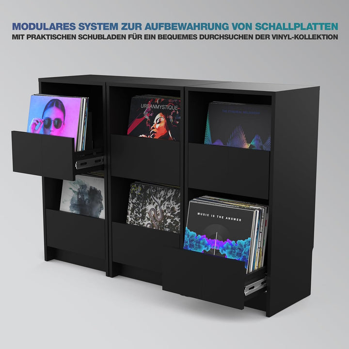 Glorious Vinyl Vault, Black - Vinyl Aufbewahrung