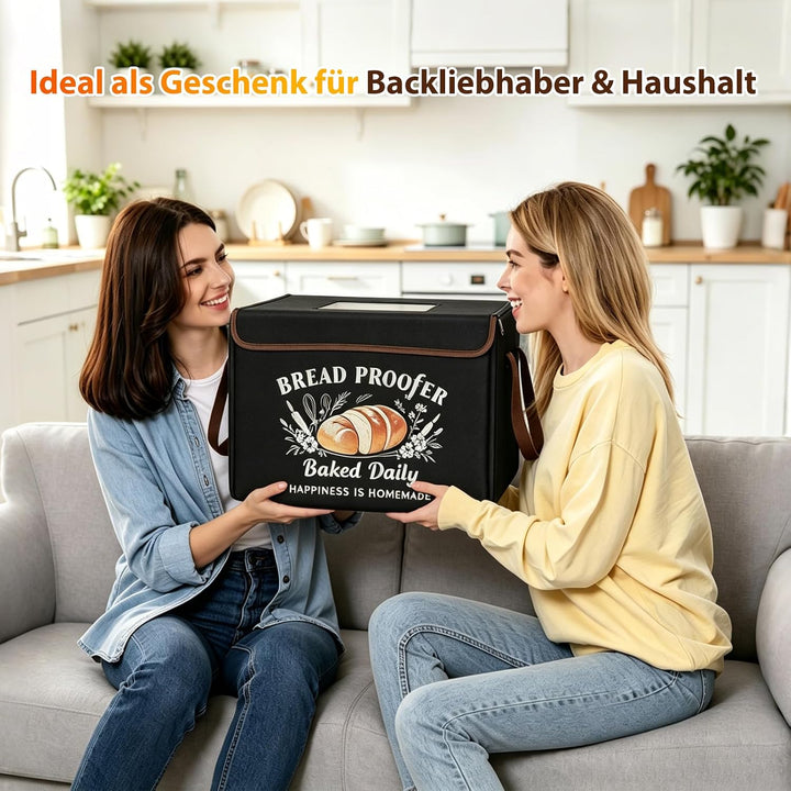 Teigfermentierbox Elektrisch - 10-45°C einstellbarer Brotfermentierer mit Timer, dreiseitige Heizung