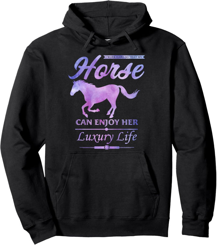 Ich arbeite hart, damit mein Reiten reitet Pullover Hoodie