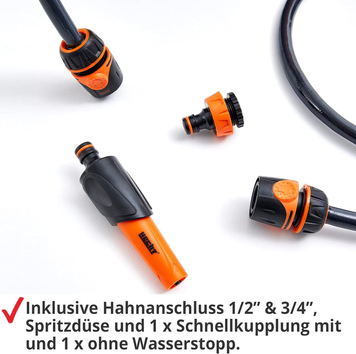 HECHT Automatik Wand Schlauchtrommel – mit 20m+2 oder 30m+2 Gartenschlauch – Inkl. Wandhalterung Sch