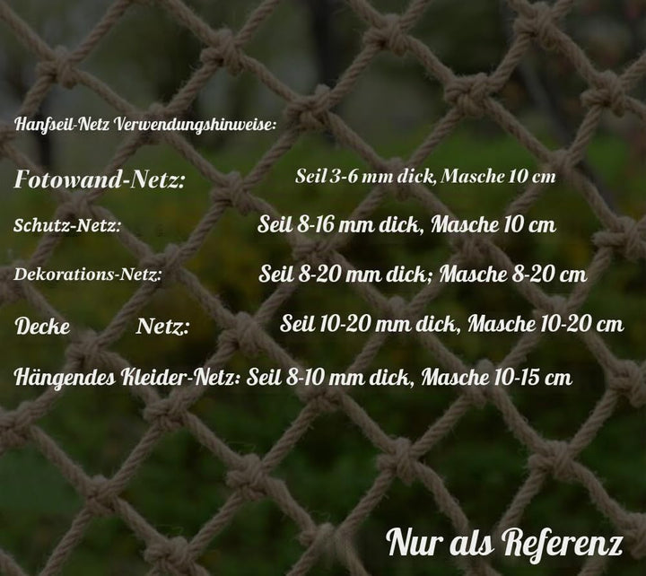 Dekoratives Seilnetz für Drinnen oder Draussen, Sicherheit Schutzhanfseil Net - Kinderbalkongeländer