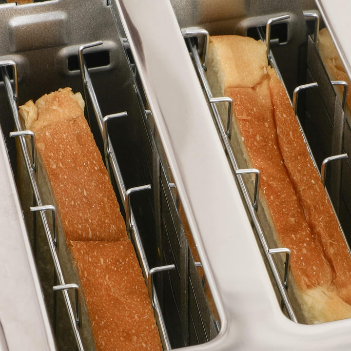 HOMCOM Wasserkocher Toaster Set Frühstück-Set mit 1,7L Wasserkocher, 4 Scheiben Toaster, 2200 W, 7 B