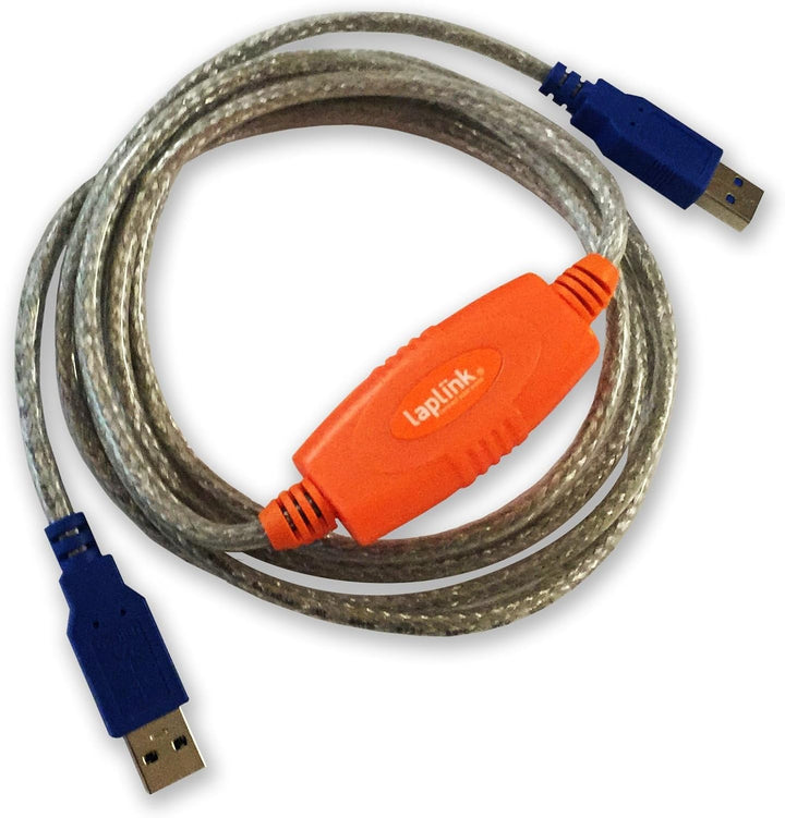 LAPLINK Easy Transfer USB 3.0 Super Speed Kabel &amp; PCmover – 5 Gbps USB Transferkabel inkl. Software