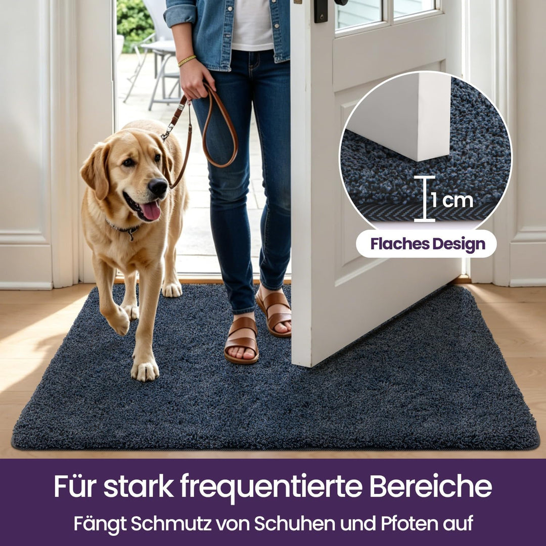 DEXI Fussmatte Innen 120 x 180 cm, rutschfeste Schmutzfangmatte, Maschinenwaschbare Fussmatte, Saugs