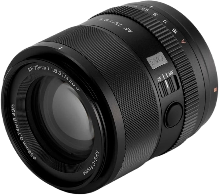 VILTROX 75mm F1.8 EVO Objektiv, AF 75mm f1.8 für Sony E Mount, Autofokus APS-C Objektiv für Sony A7C