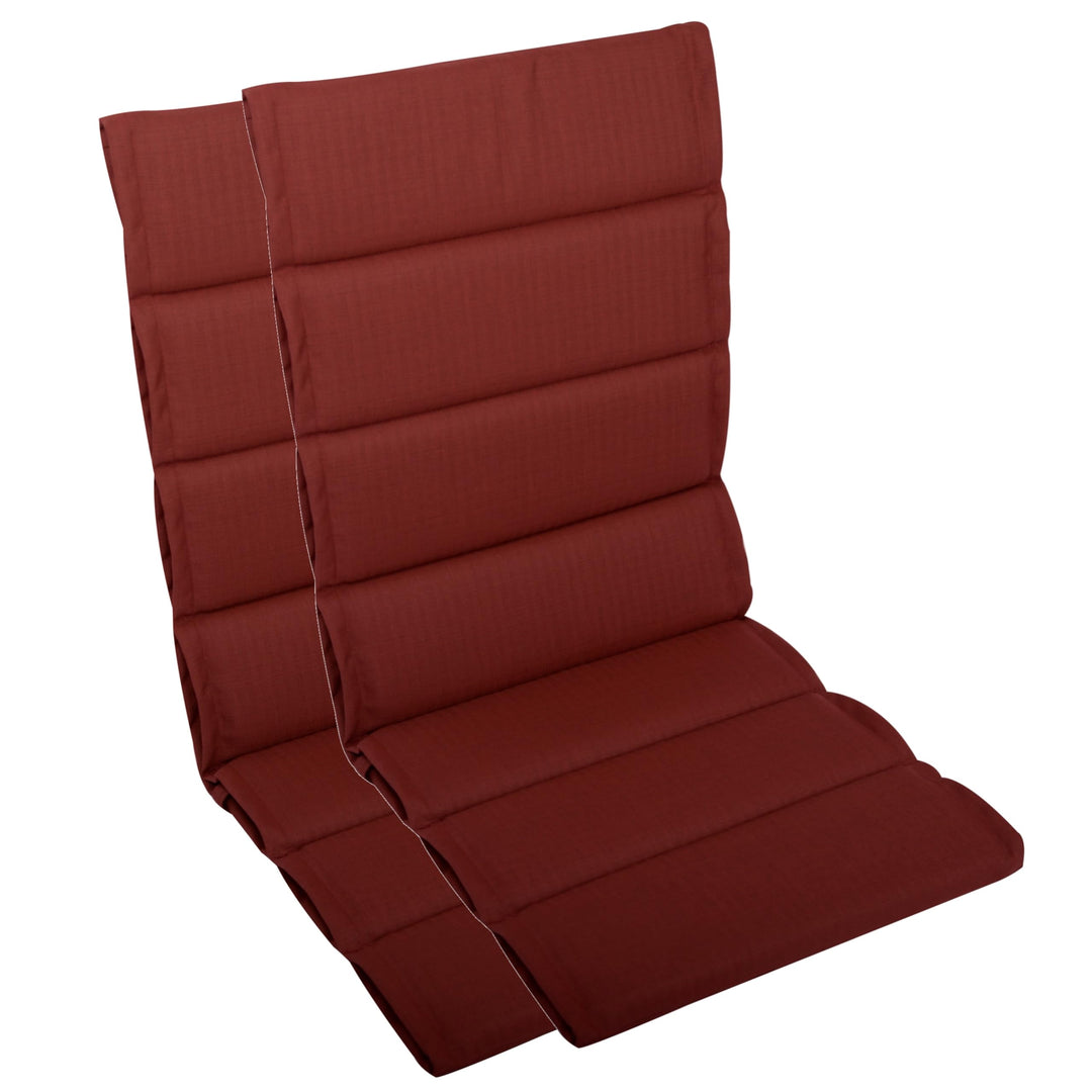 LILENO HOME Gartenstuhl Auflagen als [2er Set - Hochlehner] in Rot Rot 2, Rot 2