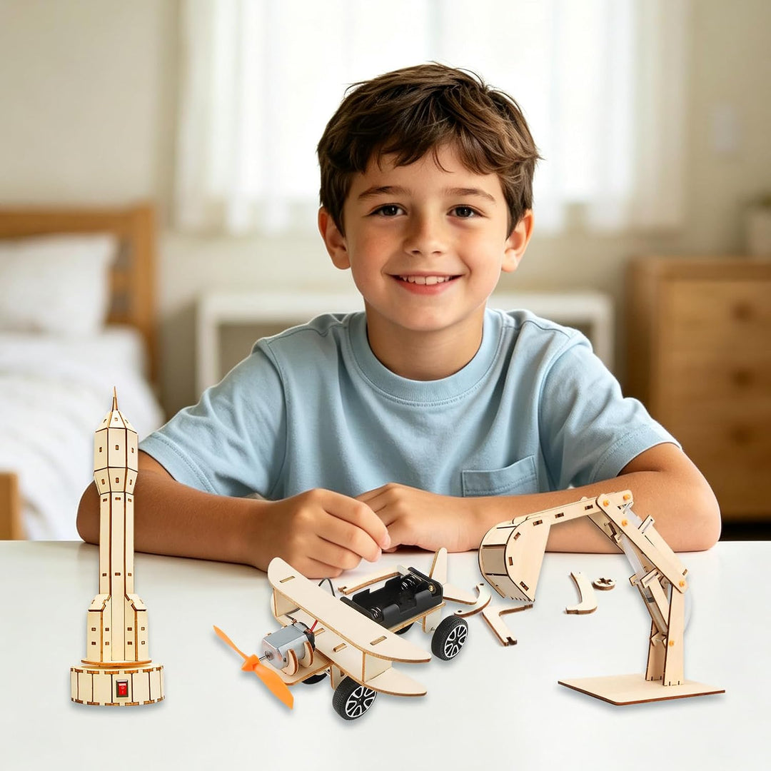 6 Stück Experimente für Kinder Elektronik Baukasten DIY STEM Spielzeug, 6 Stück