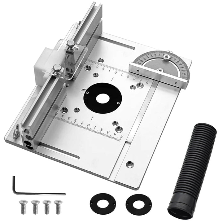 Set mit 3 Frästisch Einlegeplatten, Aluminiumlegierung, Frästisch Einlegeplatte für Oberfräsen, Rout