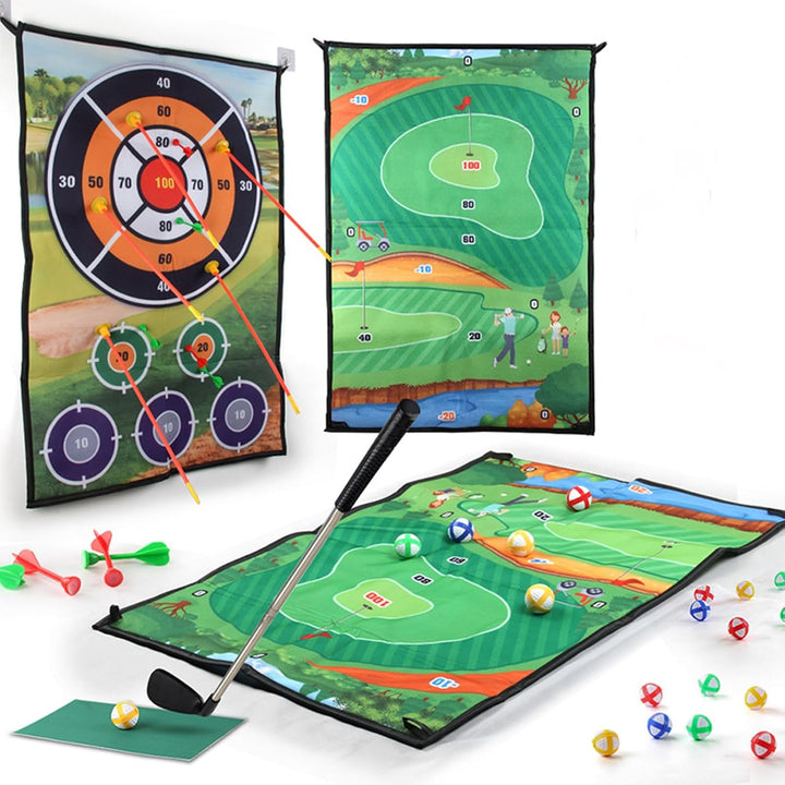 Chip-and-Stick-Golfspiel, Golf-Dart-Chipping-Spiel | Doppelseitige Übungsmatte Golf-Chipping-Spiel -