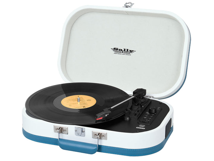 Trevi TT 1020 BT Vintage-Plattenspieler mit Bluetooth, MP3, USB und Encoding-Funktion, Türkis türkis