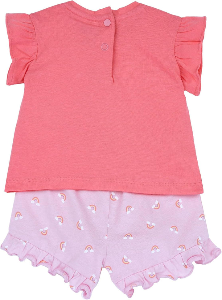 Chicco Baby - Mädchen Set mit T‑Shirt und Shorts Aus Weichem Stoff mit Einem Hübschen Kragen Verzier