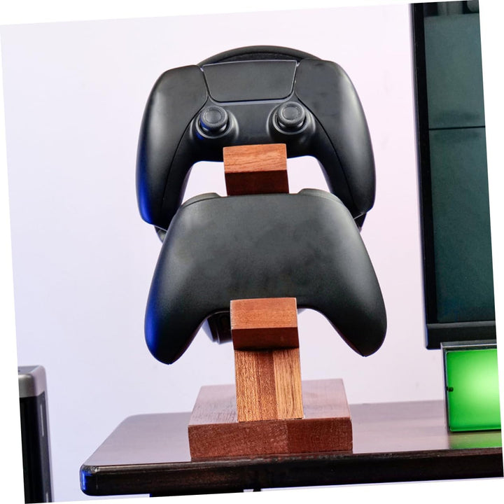 Angoily Holz Gamecontroller Halterung Für Spielkonsole Multifunktionaler Headset Ständer Brauner Org