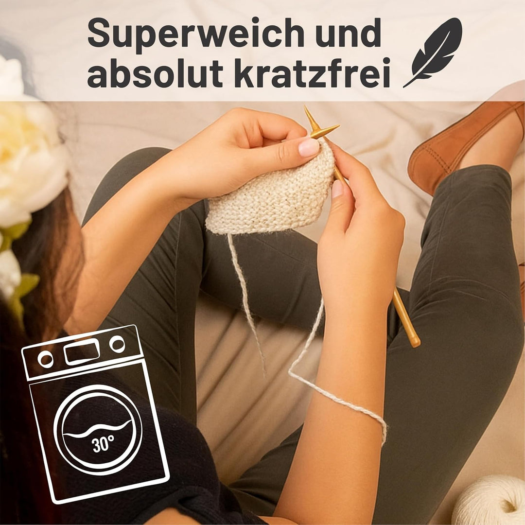 HANSA-FARM | Alpacare 100% die 1. maschinenwaschbare Baby Alpakawolle - 300 Set DK (6 x 50g) - kratz
