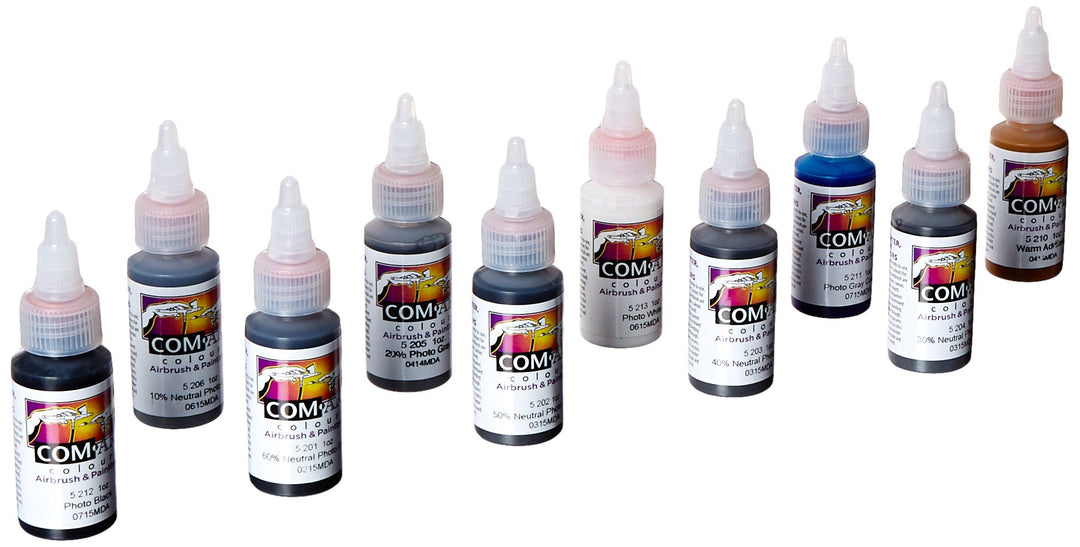 Iwata-Medea Com-Art Farbset Set, H B und W, grau Standardverpackung, Set, H B und W, grau Standardve