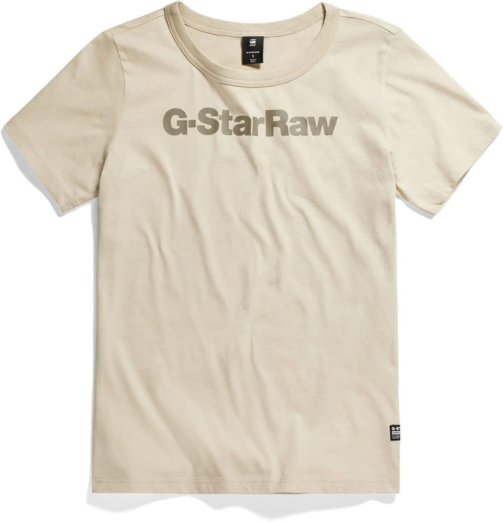 G-Star RAW Damen Gs Graphic Slim Top Tops XXS Beige (Spray Green D23942-336-d606), XXS Beige (Spray