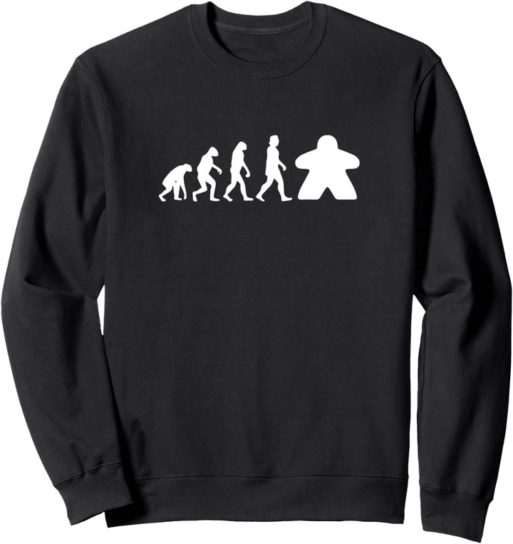 Evolution Of Meeple Board Gaming Meeples Sweatshirt