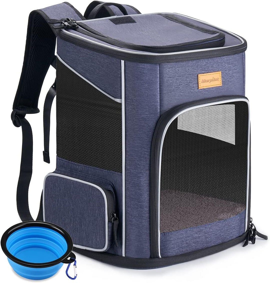 Morpilot Katzenrucksack Hunderucksack für Katzen und Kleine Hunde 7kg, Faltbare Haustier Rucksack mi