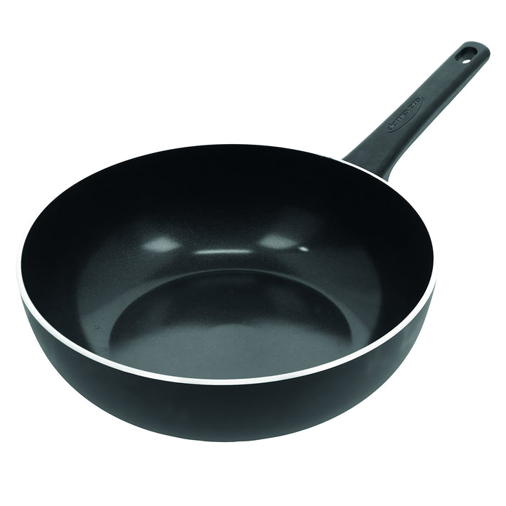 demeyere Alu Classico 3 Ceraforce® Wok fuer Induktion und alle anderen Herdarten, Wokpfanne mit kera
