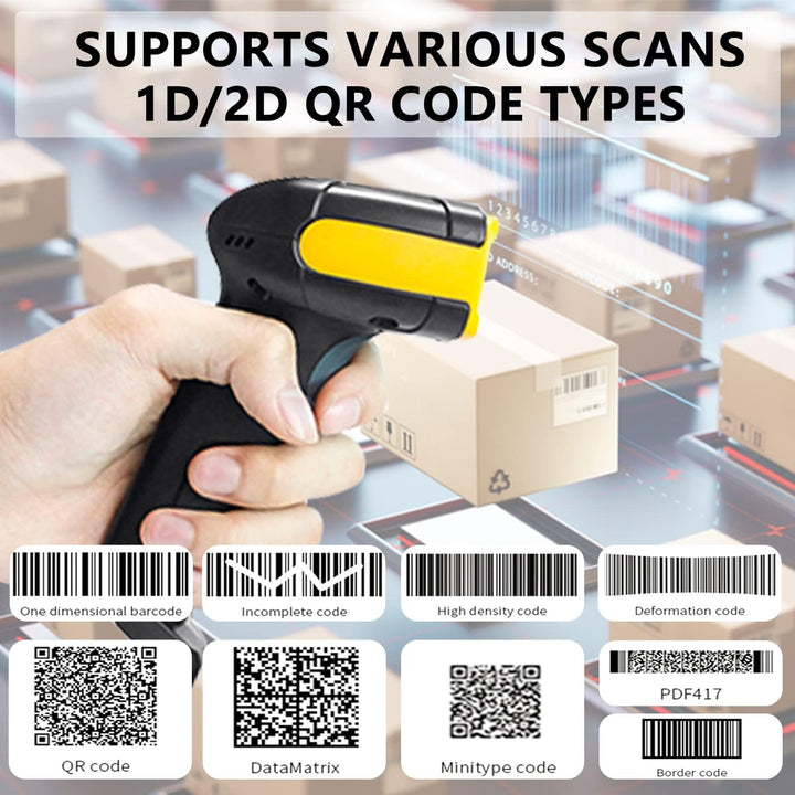 LENVII Kabelgebundener 2D Barcode Scanner-Handheld 1D QR Barcode Scanner USB Barcode Lesegerät Unter