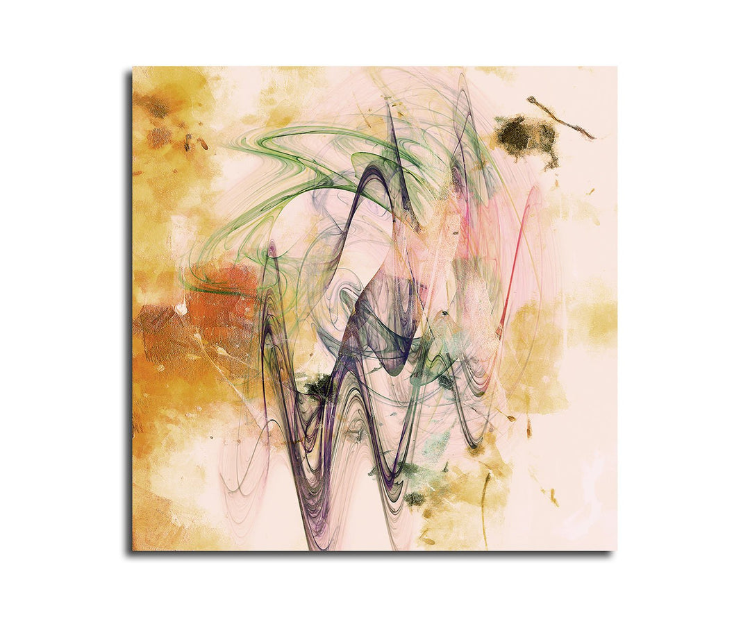 Paul Sinus Art Bild auf Leinwand Abstrakt329_60x60cm Wandbild Schwingung Amplitude Abstraktes Motiv