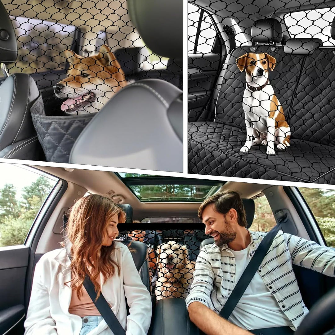Hundegitter Auto Kofferraum Netz doppellagig, Kofferraumnetz Hunde, Kofferraum Trenngitter, Hundenet
