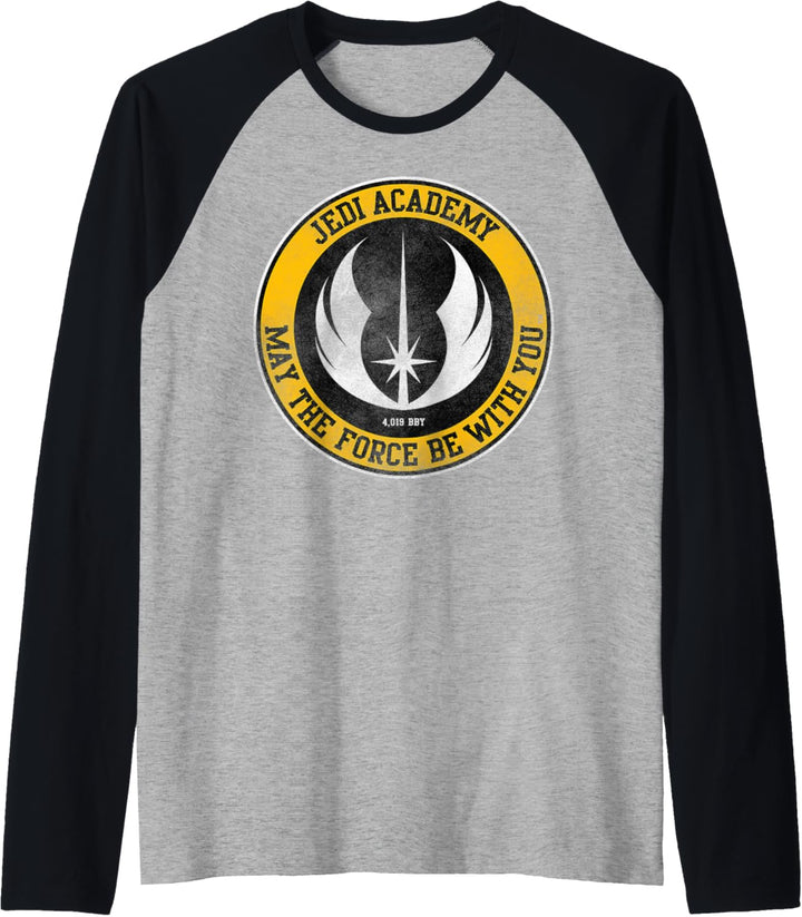 Star Wars Jedi Academy Yellow Logo May The Force Be With You Raglan