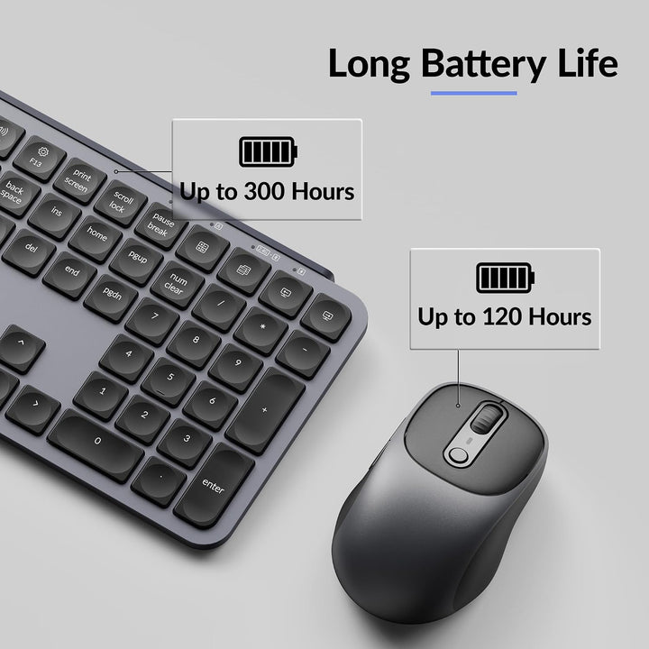 Keychron B6 Pro Wireless Tragbares Tastatur und Maus-Set, 2,4 GHz/Bluetooth 5.2/USB-C, Lange Akkulau