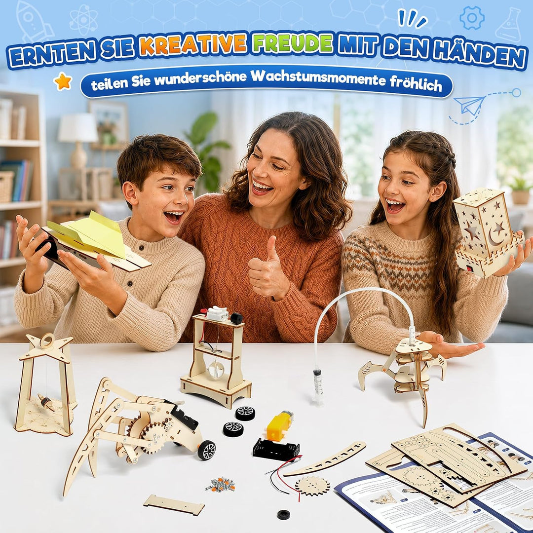 Experimente für Kinder 8+, DIY Kinderspielzeug, Experimentierkasten 6 Stück