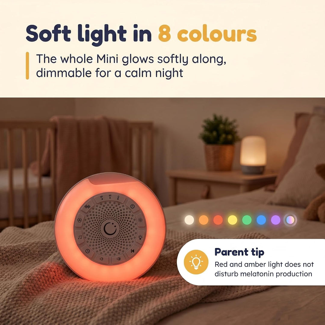 Numsy Mini White Noise Machine mit Nachtlicht - Einschlafhilfe Baby