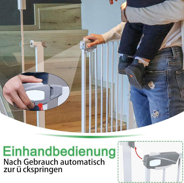 Froadp Türschutzgitter Baby Treppengitter Kindergitter ohne Bohren 85-95cm Türgitter Treppen Beidsei