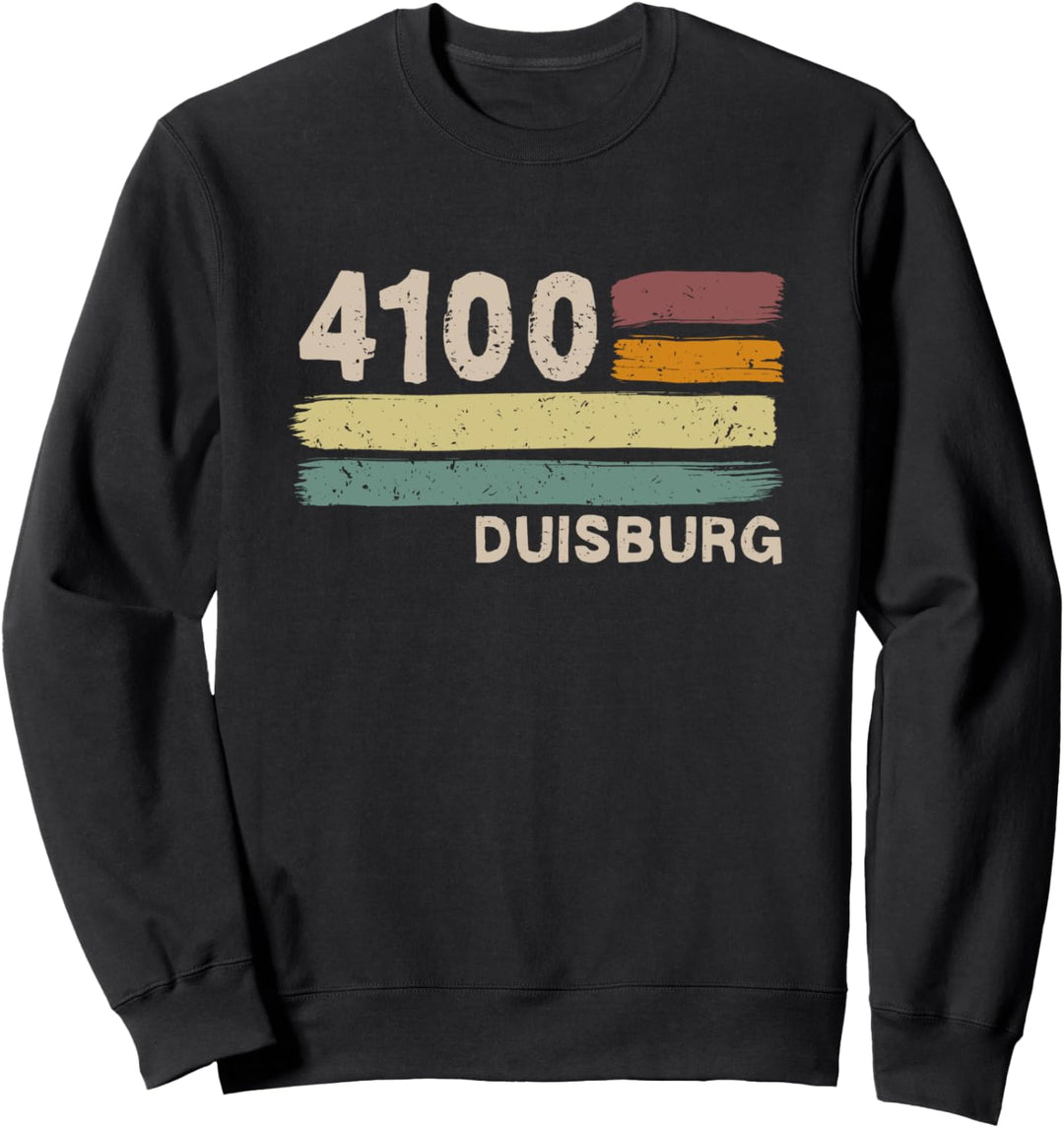 4100 Duisburg Retro Postleitzahlen Alte PLZ Vintage Sweatshirt