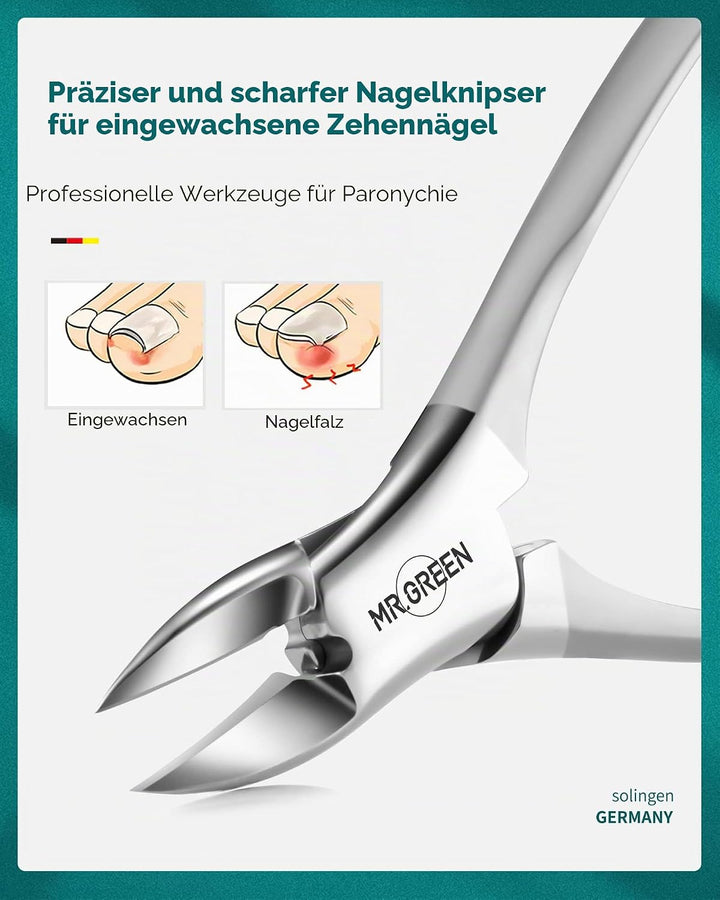 MR.GREEN Maniküre Set, Pediküre Set, Full Function Nagelknipser Set, Prämie Edelstahl, Professionell