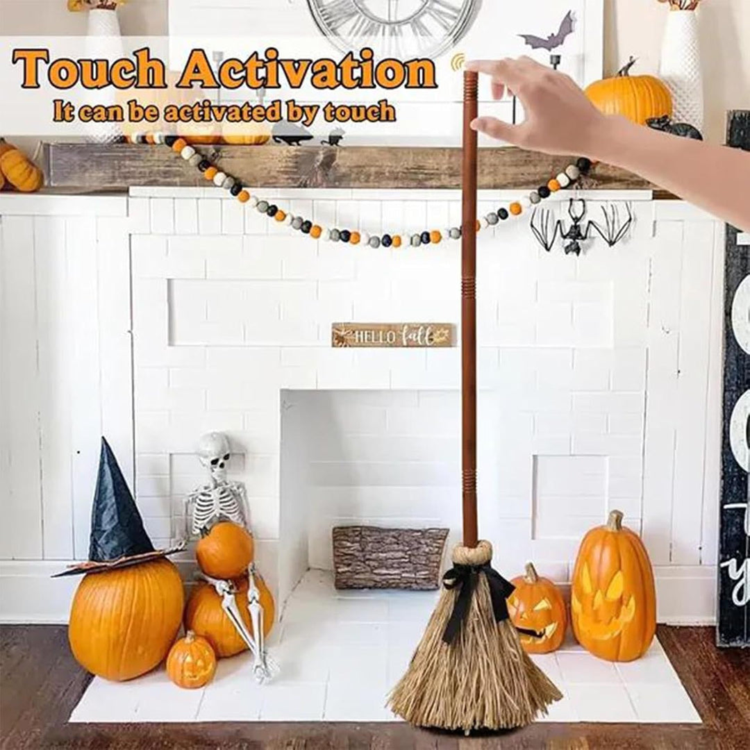 95cm Schwebender Besen Halloween, Hexenbesen Halloween Dekoration