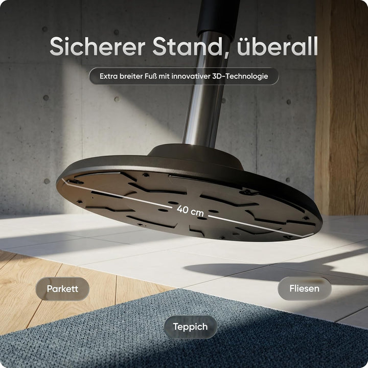Motion Sitzhocker - Stehhocker höhenverstellbar, ergonomischer Hocker bis 140kg mit CushCloud-Polste