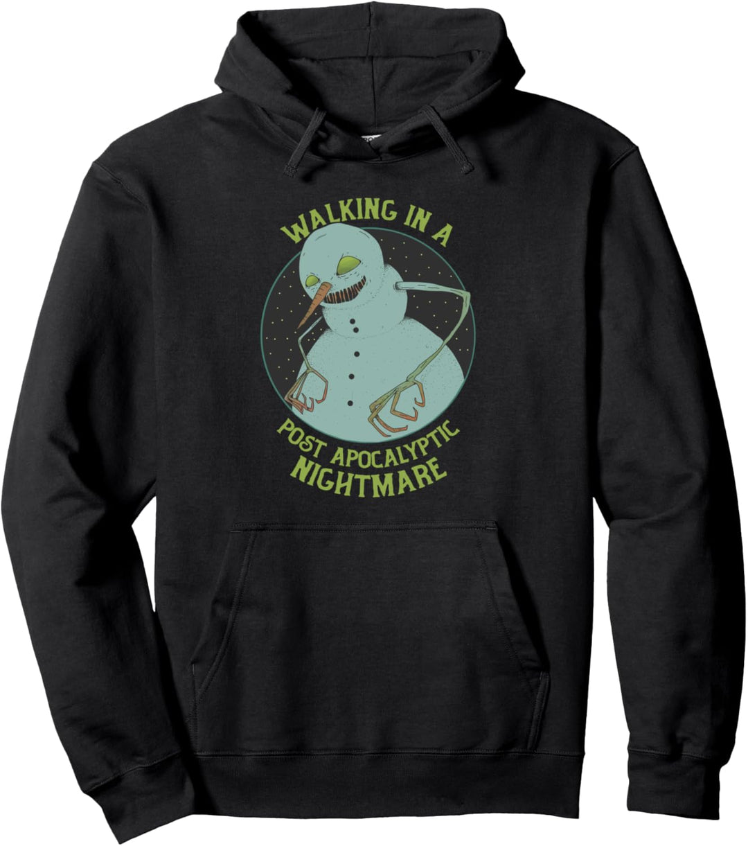 Walking In A Post Apocalyptic Nightmare Krampus Christmas Pullover Hoodie