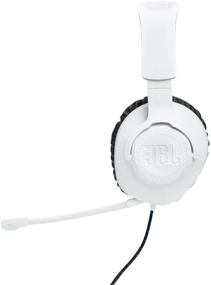 JBL Quantum 100P Konsole – Gaming-Headset für PlayStation, Weiss weiss / blau, weiss / blau