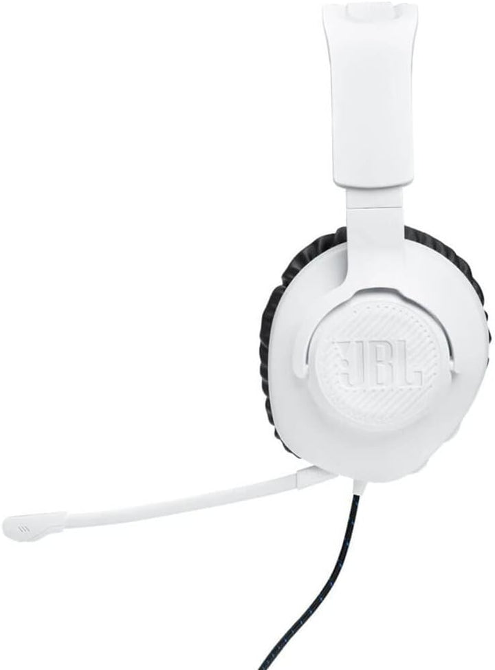 JBL Quantum 100P Konsole – Gaming-Headset für PlayStation, Weiss weiss / blau, weiss / blau