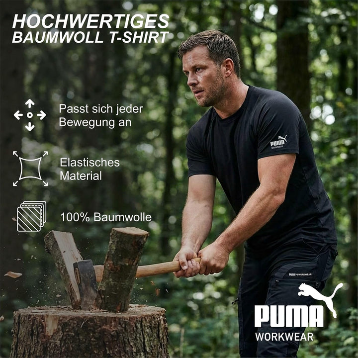 PUMA Workwear Herren Shirt aus 100% Baumwolle - Strapazierfähiges und atmungsaktives Gewebe - Bequem